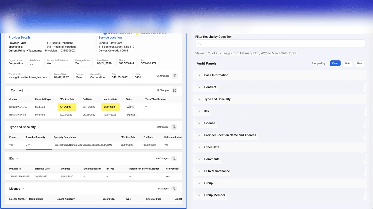 Medicaid Solutions — Provider record audit