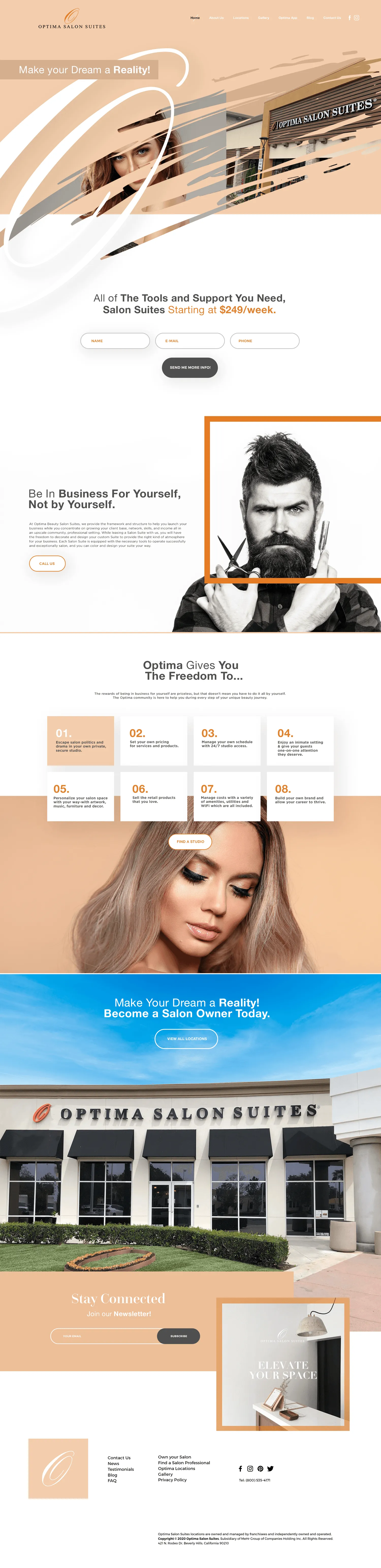Optima Salon Suites — Beauty · Brand & web